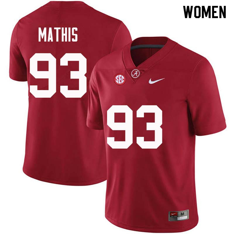 Alabama Crimson Tide Women's Phidarian Mathis #93 Crimson NCAA Nike Authentic Stitched College Football Jersey AD16X81XL